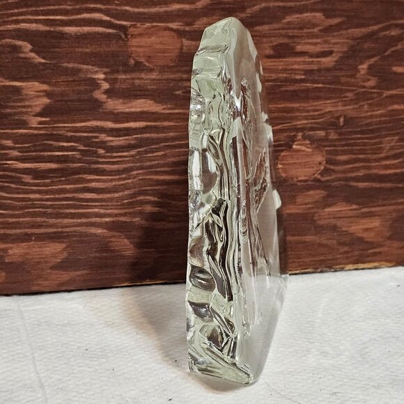 Vintage 3d BOHO Frosted Glass Golf Golfer Crystal Paperweight Desk Decoration - Picture 5 of 8